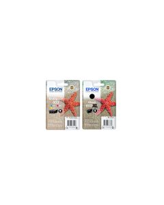 Epson Original T03U5 Starfish 603 C/M/Y 3 Colour Multipack and T03A1 Starfish 603XL Black Ink Cartridge Bundle