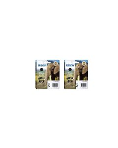 Epson Elephant 24XL Black Ink Cartridge - T2431  TWIN BUNDLE