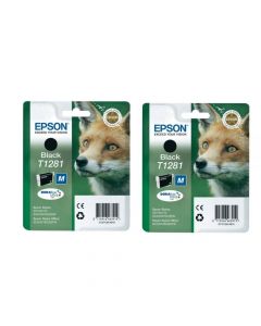 Epson Fox Black Ink Cartridge - T1281   TWIN PACK