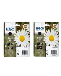 Epson Daisy Black Ink Cartridge - T1801 TWIN PACK