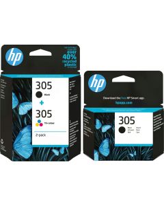 HP 305 Black &amp; 305 Combo Ink Cartridge Bundle Pack