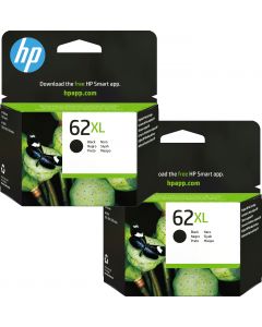 HP 62XL Black Ink Cartridge - C2P05AE  TWIN PACK