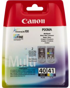 Canon PG-40 Black &amp; CL-41 Colour Ink Cartridge Combo Pack - 0615B043