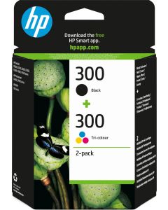 HP 300 Black &amp; Colour Ink Cartridge Combo Pack - CN637EE