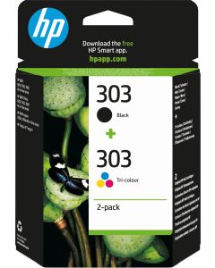 HP 303 Black &amp; Colour Ink Cartridge Combo Pack - 3YM92AE