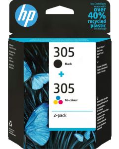 HP 305 Black &amp; Colour Ink Cartridge Combo Pack - 6ZD17AE