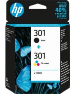 HP 301 Black &amp; Colour Ink Cartridge Combo Pack - N9J72AE