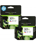 HP 301XL Colour Ink Cartridge Twin Pack