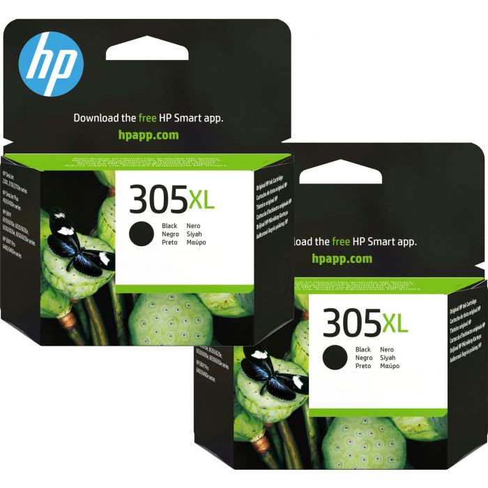 HP 305XL Black Ink Cartridge Twin Pack